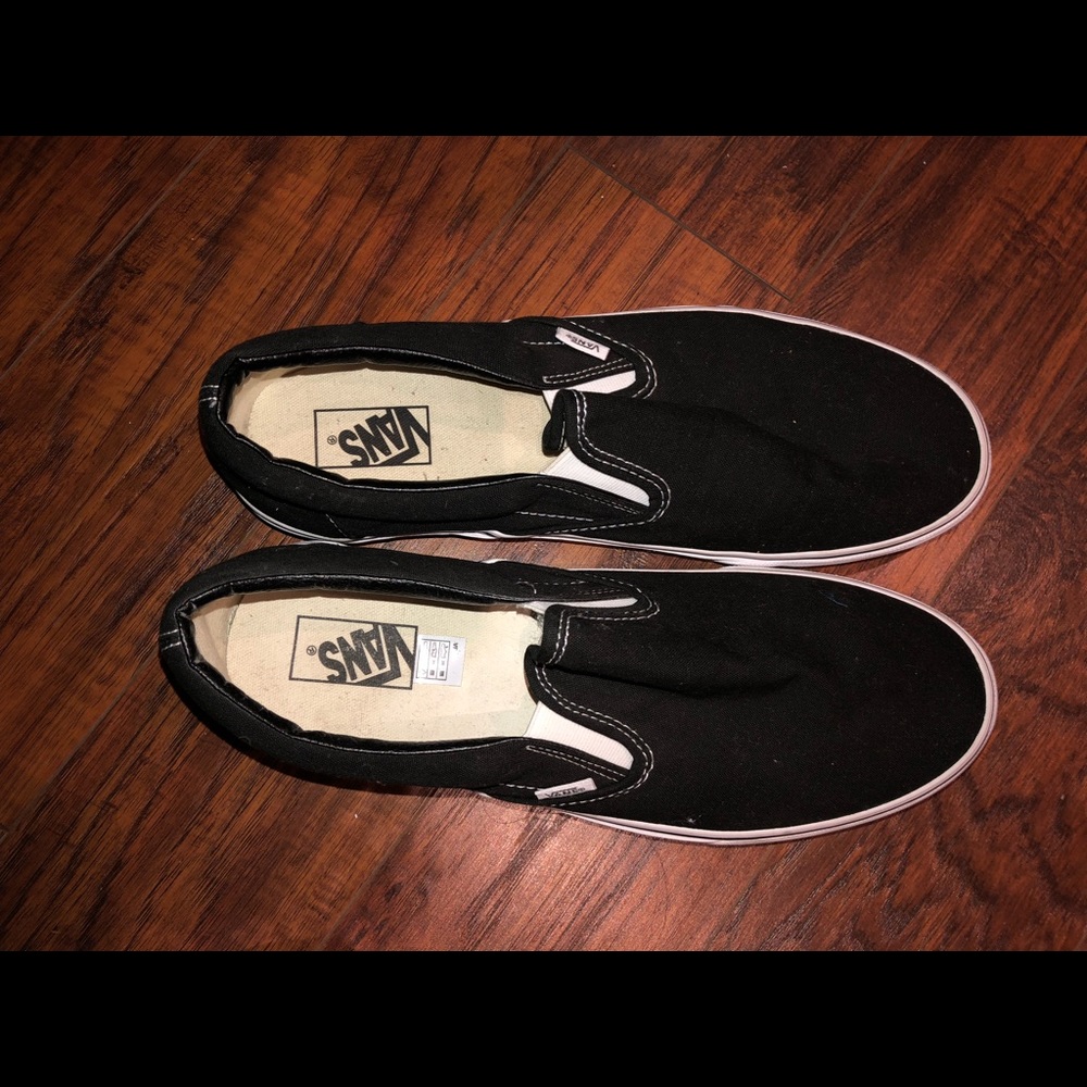Vans classic black slip on size 12 in men